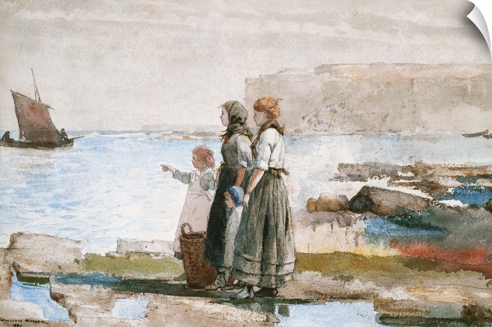 Waiting for the return of the Fishing Fleets, 1881