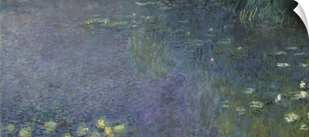 XIR71325 Waterlilies: Morning, 1914-18 (centre right section)  by Monet, Claude (1840-1926); oil on canvas; 200x425 cm; Mu...