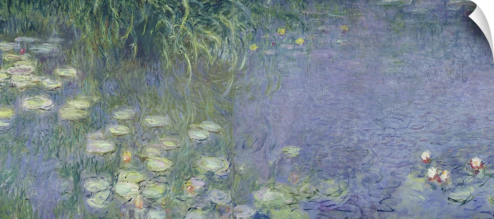 XIR71323 Waterlilies: Morning, 1914-18 (left section)  by Monet, Claude (1840-1926); oil on canvas; 200x200 cm; Musee de l...