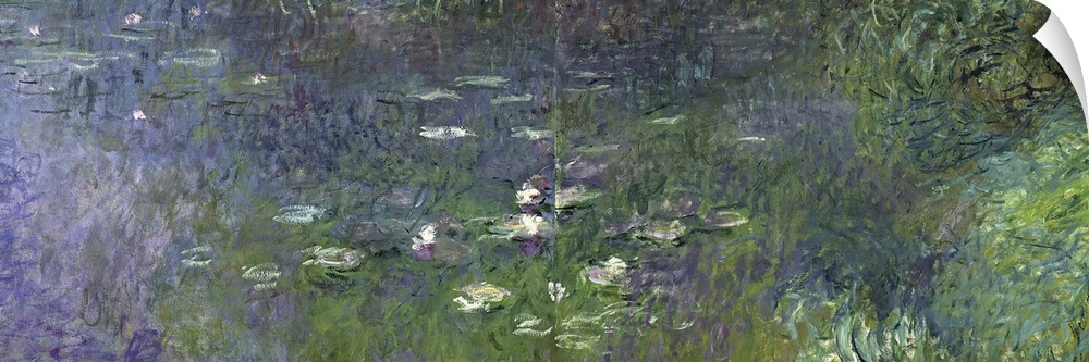 XIR71326 Waterlilies: Morning, 1914-18 (right section)  by Monet, Claude (1840-1926); oil on canvas; 200x200 cm; Musee de ...