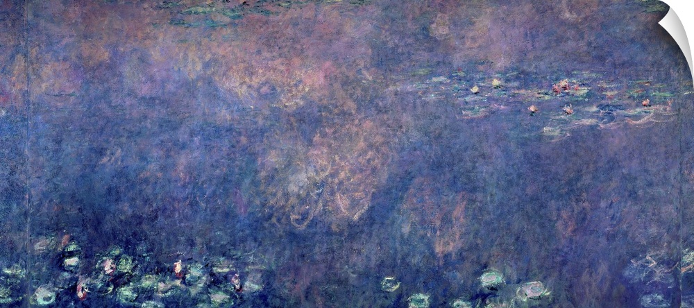 XIR75701 Waterlilies: Two Weeping Willows, centre left section, 1914-18 (oil on canvas) (see also 75700, 75702-03)  by Mon...