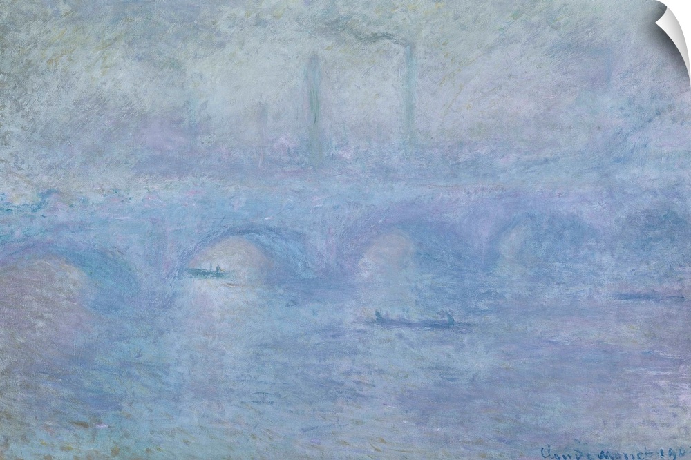 BAL37535 Waterloo Bridge: Effect of the Mist, 1903  by Monet, Claude (1840-1926); oil on canvas; 65x100 cm; Hermitage, St....
