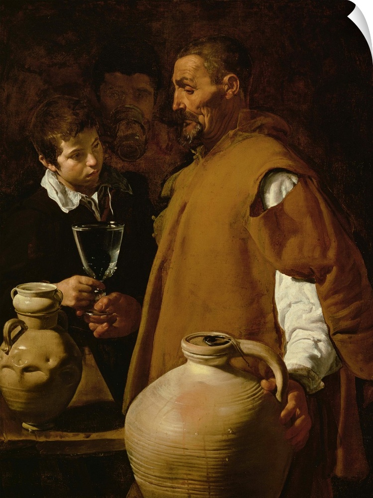 XIR4616 Waterseller of Seville, c.1620 (oil on canvas)  by Velazquez, Diego Rodriguez de Silva y (1599-1660); 106x82 cm; A...