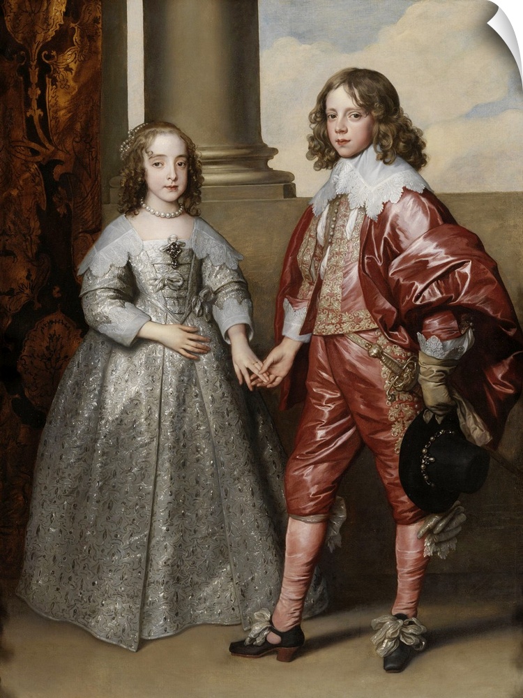 William II, Prince of Orange, and his Bride, Mary Stuart, 1641 (oil on canvas) by Dyck, Sir Anthony van (1599-1641); 182.5...