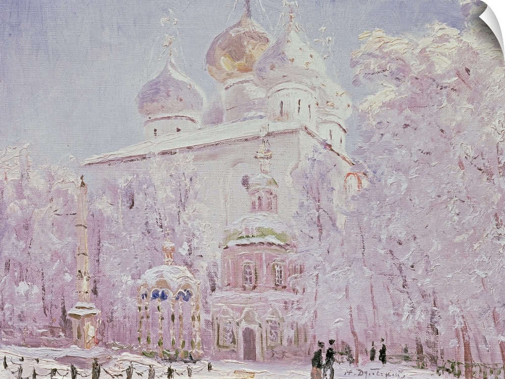 BAL153676 Winter in the Trinity-St. Sergius Lavra in Sergiyev Posad, c.1910 (oil on canvas)  by Dubovskoy, Nikolay Nikanor...
