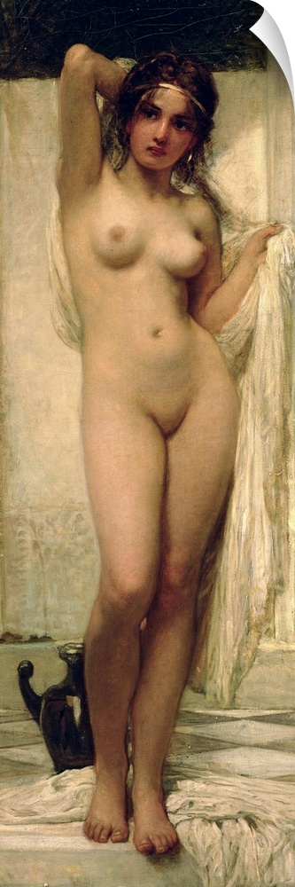 BAL47795 Woman Bathing, 1901 (oil on canvas); by Lotz, Karoly (1833-1907); Magyar Nemzeti Galeria, Budapest, Hungary; Hung...