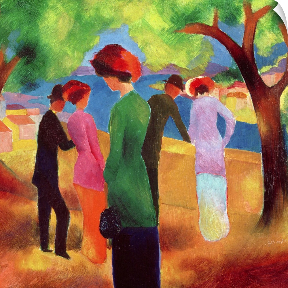 FAB20039 Credit: Woman in a Green Jacket, 1913 by August Macke (1887-1914)Ludwig Museum, Cologne, Germany/ The Bridgeman A...