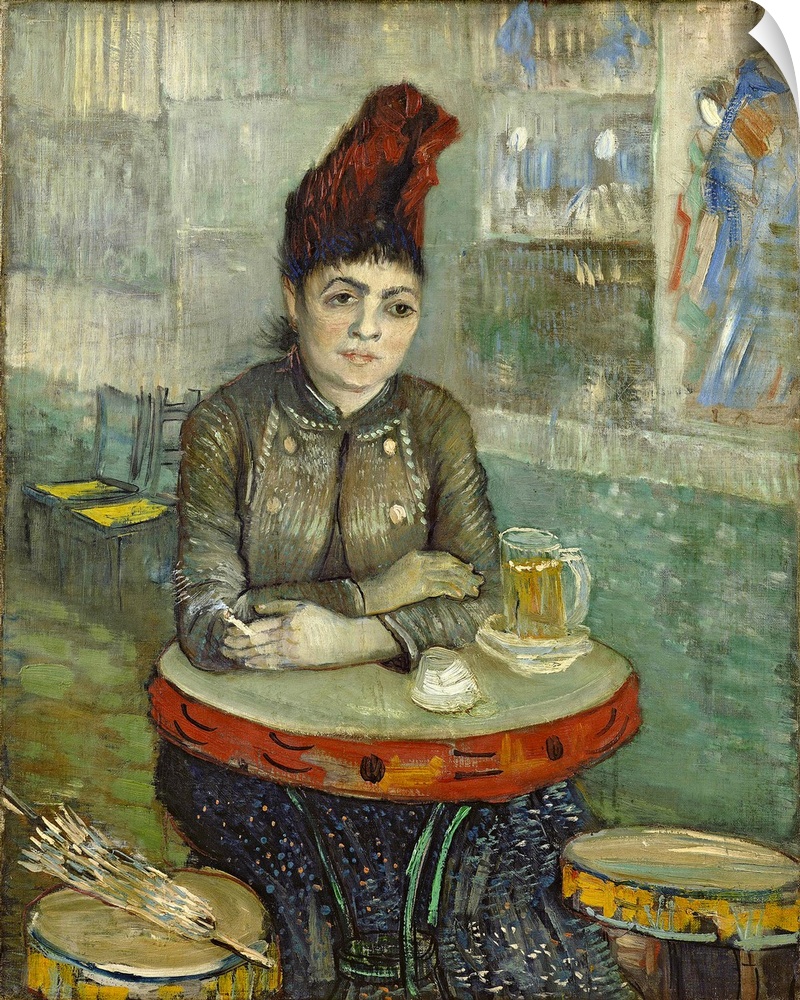 Woman in the 'Cafe Tambourin', 1887, oil on canvas.  By Vincent van Gogh (1853-90).