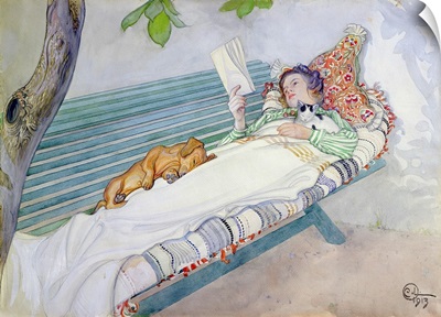 Woman Lying on a Bench, 1913