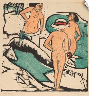 Women Bathing Between White Stones, 1912