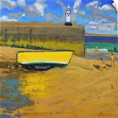 Yellow Boat,St Ives,2017,(oil on canvas)