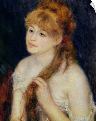 Young Woman Braiding her Hair, 1876