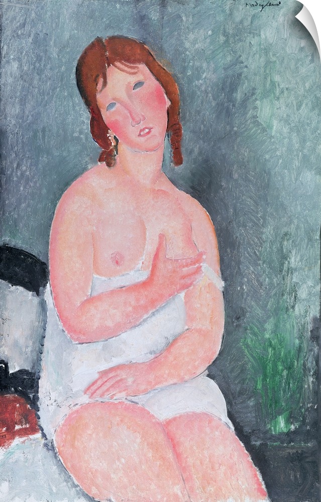 MFA208806 Young Woman in a Shirt, or The Little Milkmaid, 1917-18 (oil on canvas) by Modigliani, Amedeo (1884-1920); 100x6...