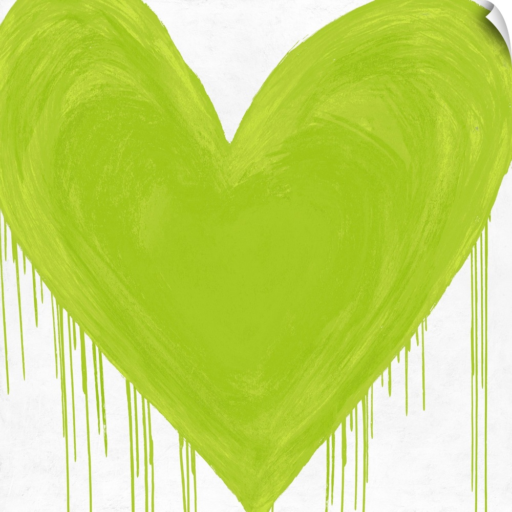 Big Hearted Chartreuse Green