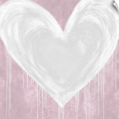 Big Hearted White on Pink