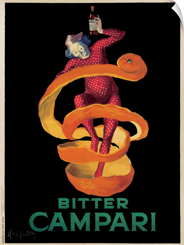 Vintage advertisement poster for Bitter Campari.