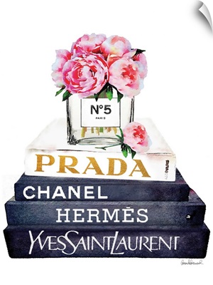 Book Stack Pink Peony