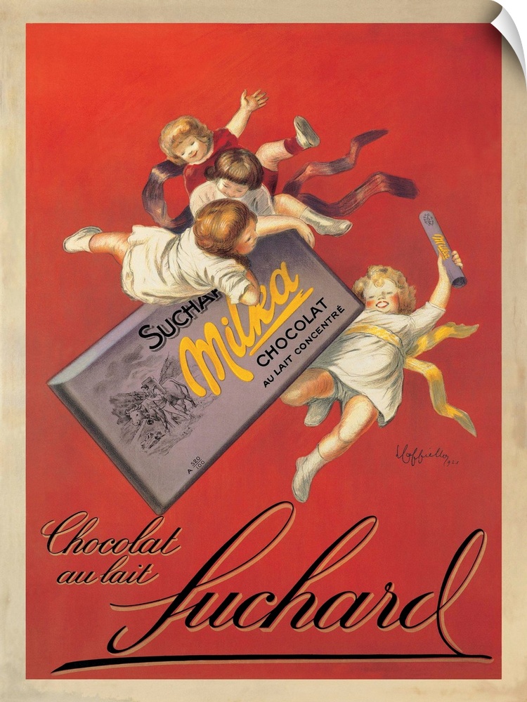 Vintage advertisement of Swiss chocolate, Chocolat Suchard.