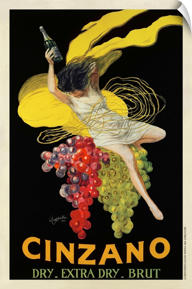 Vintage advertisement of Cinzano (1920) by Leonetto Cappiello.