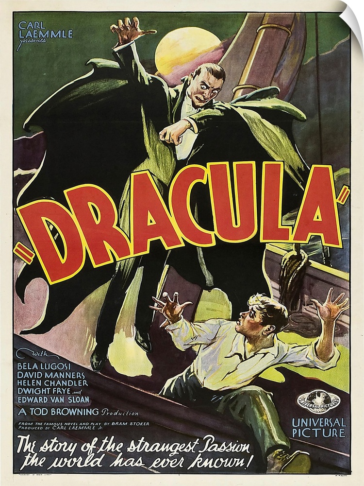 Vintage movie poster for "Dracula" from 1931.