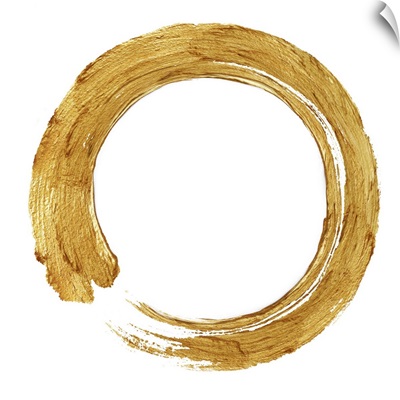 Gold Zen Circle on White I