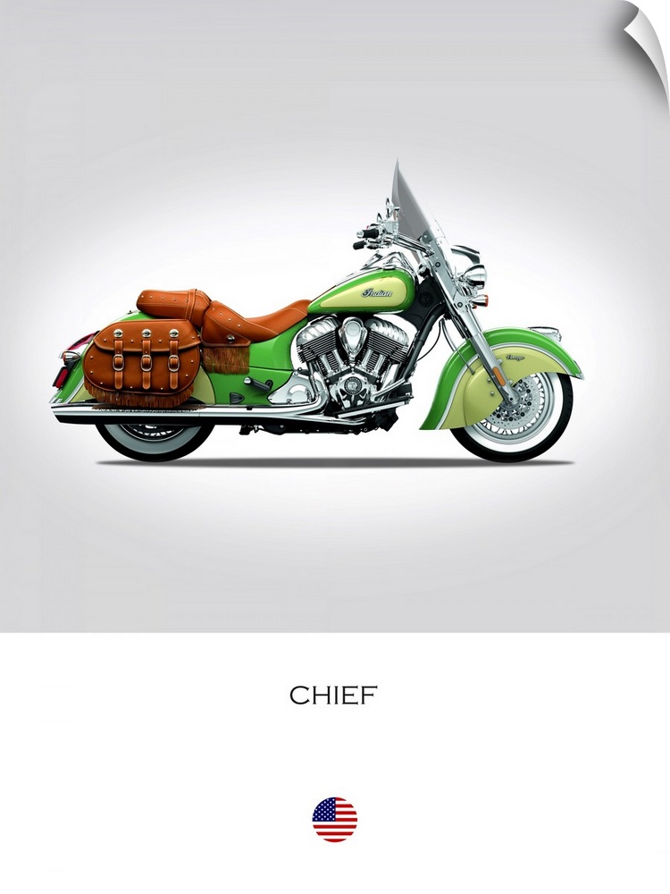 Photograph of an Indian Chief 2015 printed on a white and gray background.