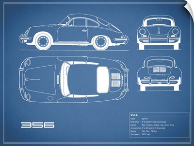 Porsche 356C - Blue