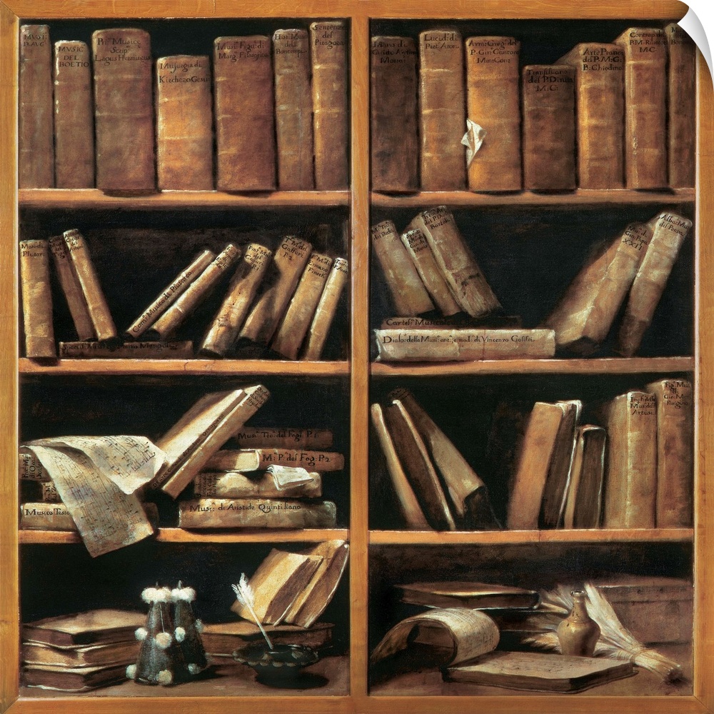 Scaffali con libri di musica (1725) by Giuseppe Maria Crespi.
