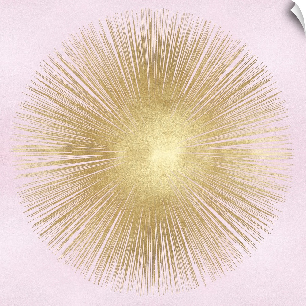 Sunburst Gold on Pink Blush I