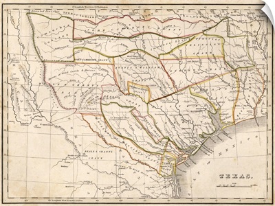 Texas historical map