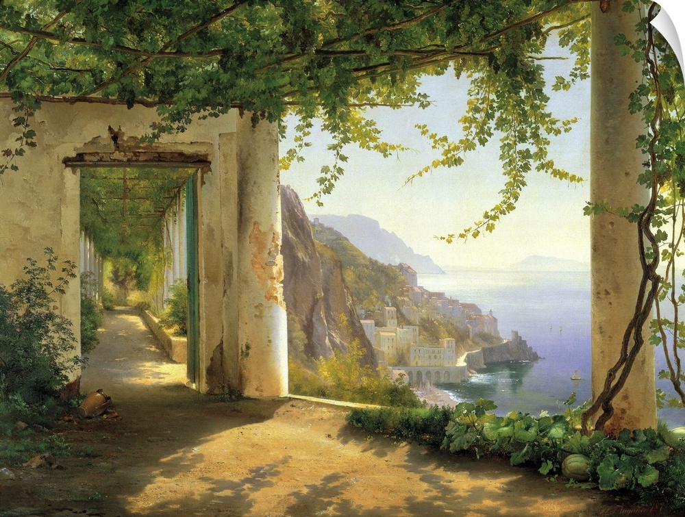 View to the Amalfi Coast  by Carl Frederic Aagaard