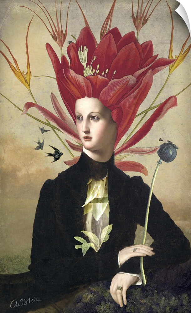 Image of a woman with flowers for her hair.