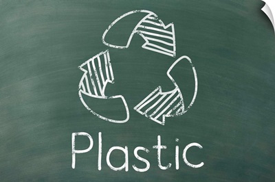 Recycle - Plastic - Green Chalkboard