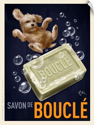 Savon De Boucle Retro Advertising Poster