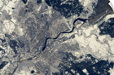 Kiev, Ukraine - a historic major crossing place of water, rail and road