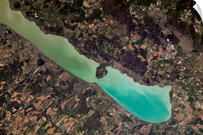 Lake Balaton, Hungary, with Spring's new growth visible all around