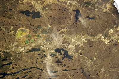 Sudbury, Ontario, rich in nickel and copper, the ore put there by an asteroid impact