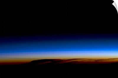 The troposphere and stratosphere are easily visible from orbit