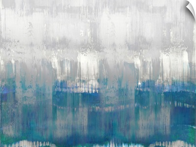 Abstract Drip Blues Grey