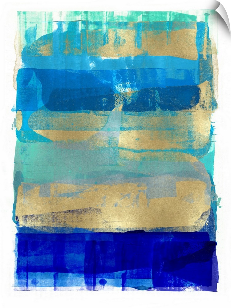 Abstract Expressions Blues and Gold