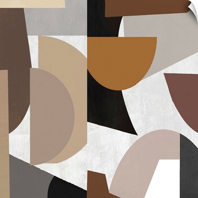 Abstract Shapes Brown Square