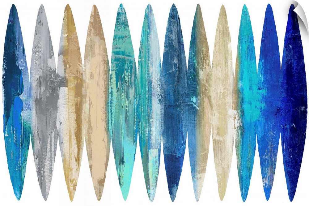 Abstract Surfboards Blue Tan