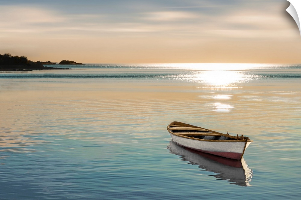 Wood Boat At Bay II