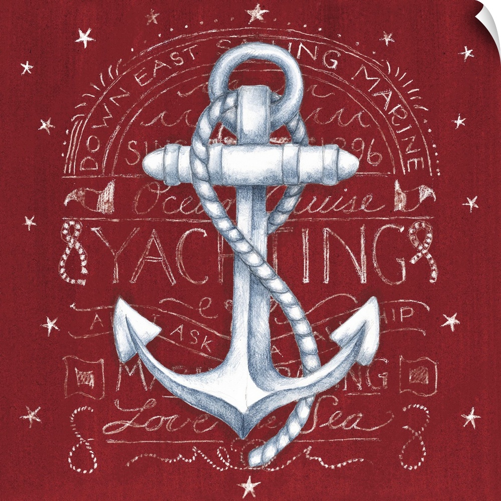 Anchors away with this beautiful nautical motif.