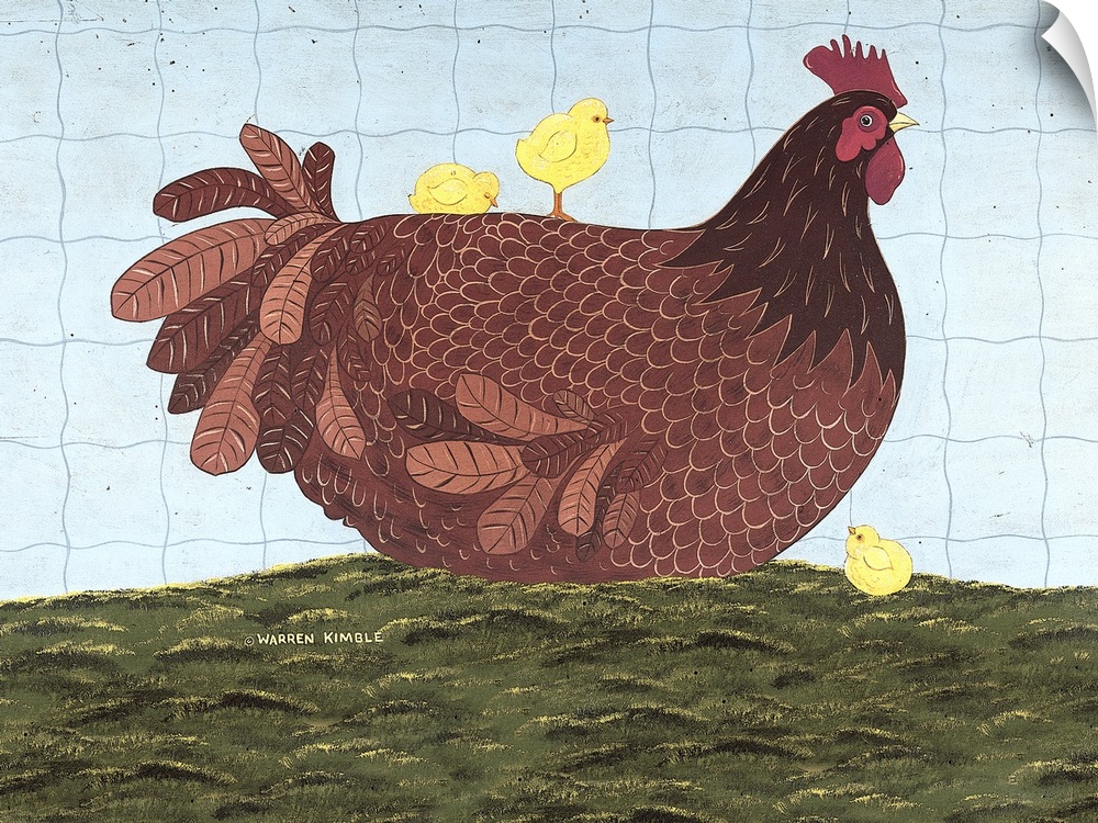 Americana farm animal scene by renowned folk artist Warren Kimble