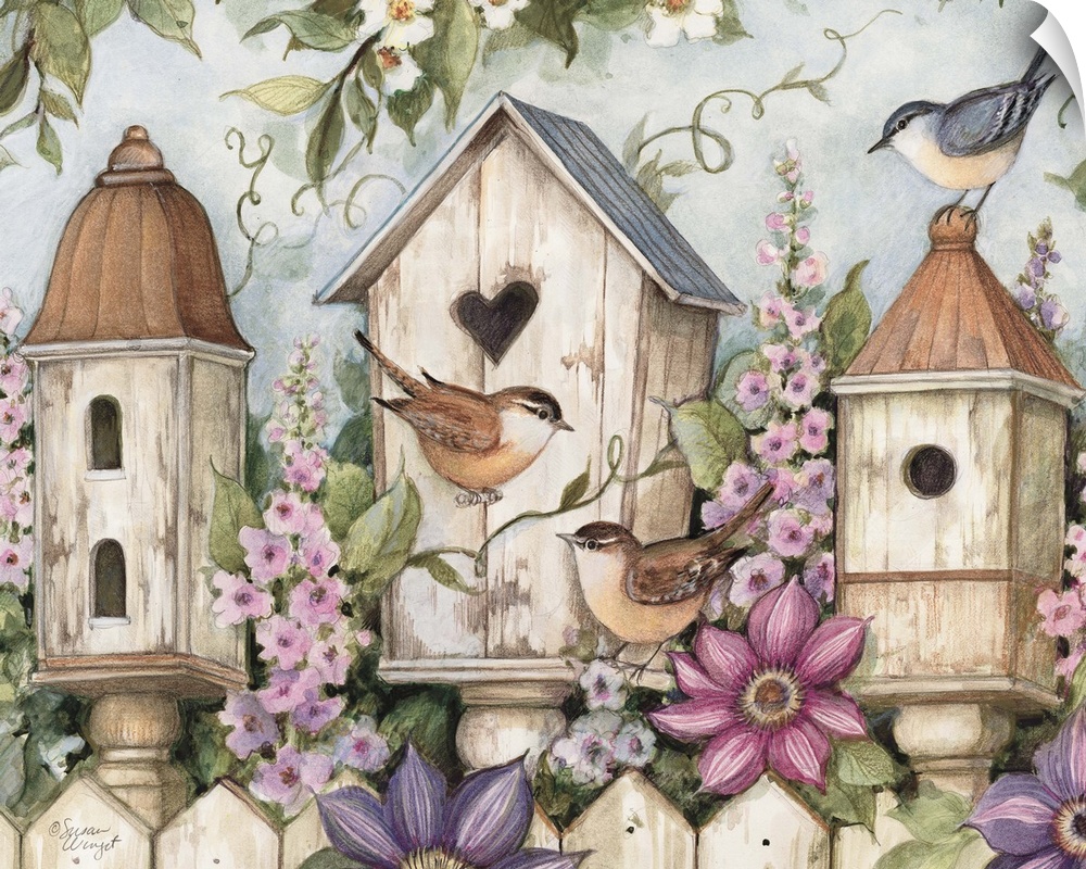 Bring the outdoors in with this lovely trio of birdhouses