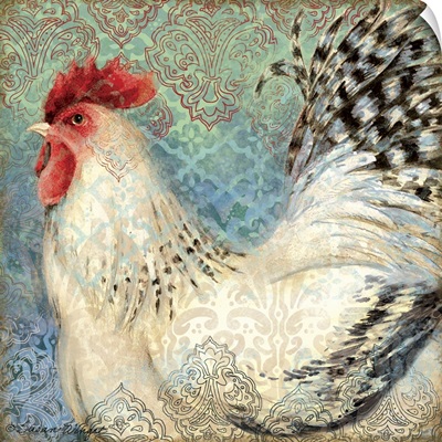 Bohemian Rooster on Blue