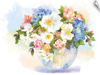 Bright Floral Vases IV