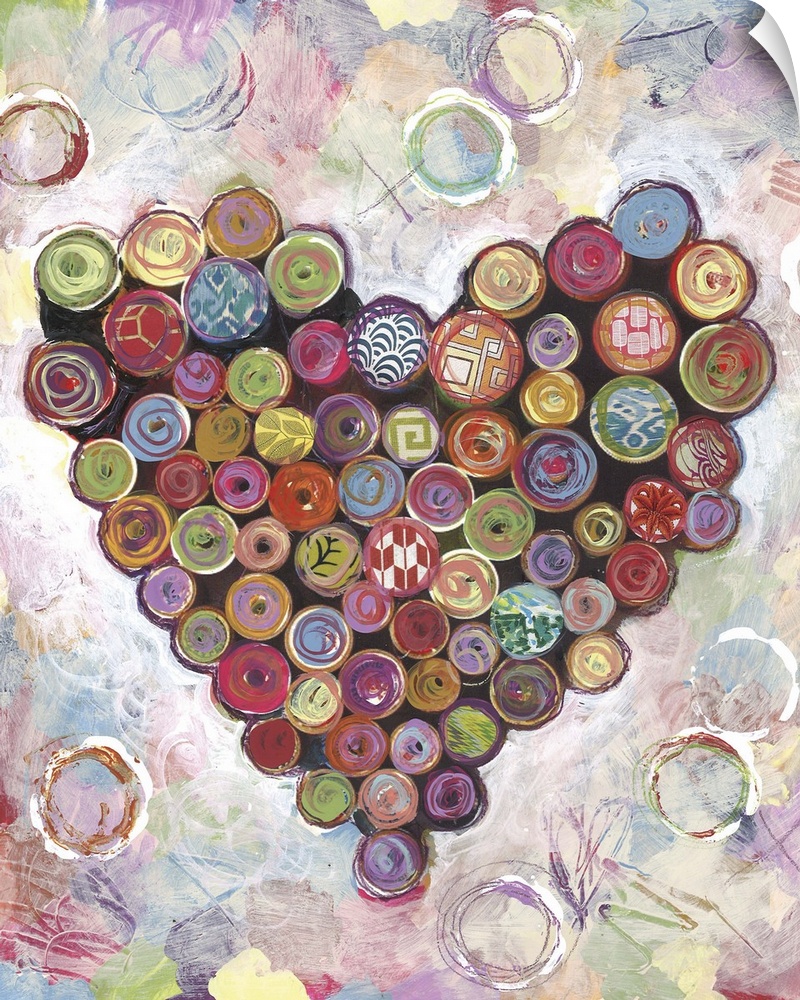 Heart of buttons offers a fashion element to a beloved motif.
