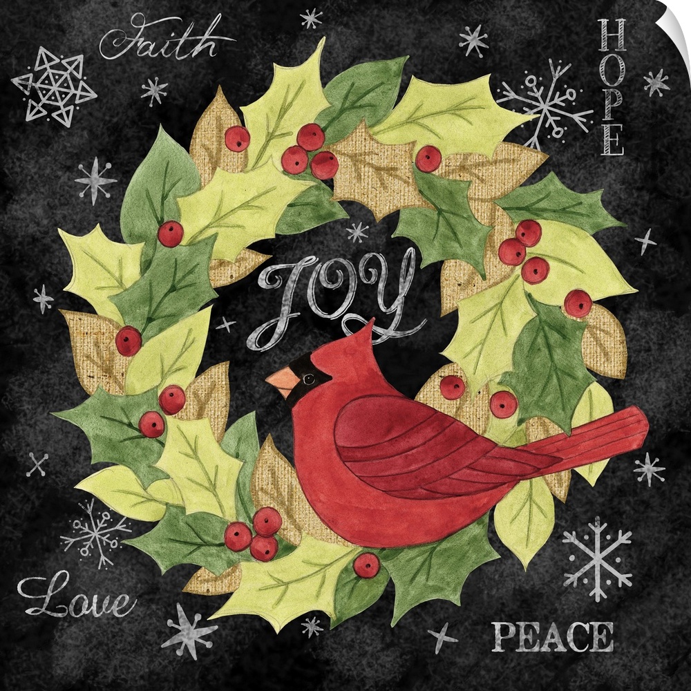 This wonderful craft and burlap image on chalkboard evokes the hand-made spirit of Christmas.